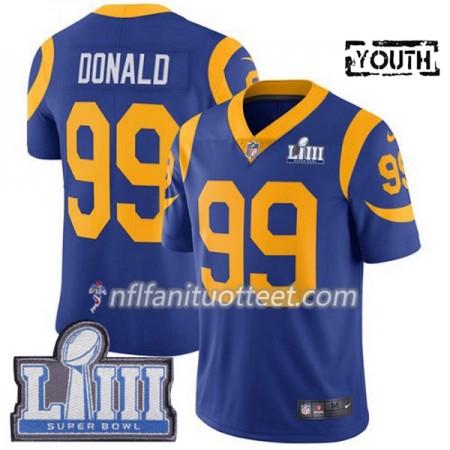 Lasten Los Angeles Rams NFL Pelipaita Aaron Donald 99 Nike Royal 2019 Super Bowl LIII